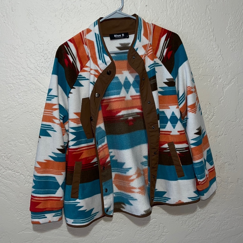 Blue B Collection Button-Up Jacket